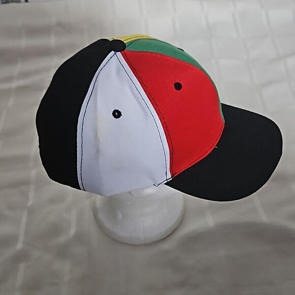 Colorful Men's Baseball Cap One Size Black, Green, Red, Yellow & White - Picture 4 of 16